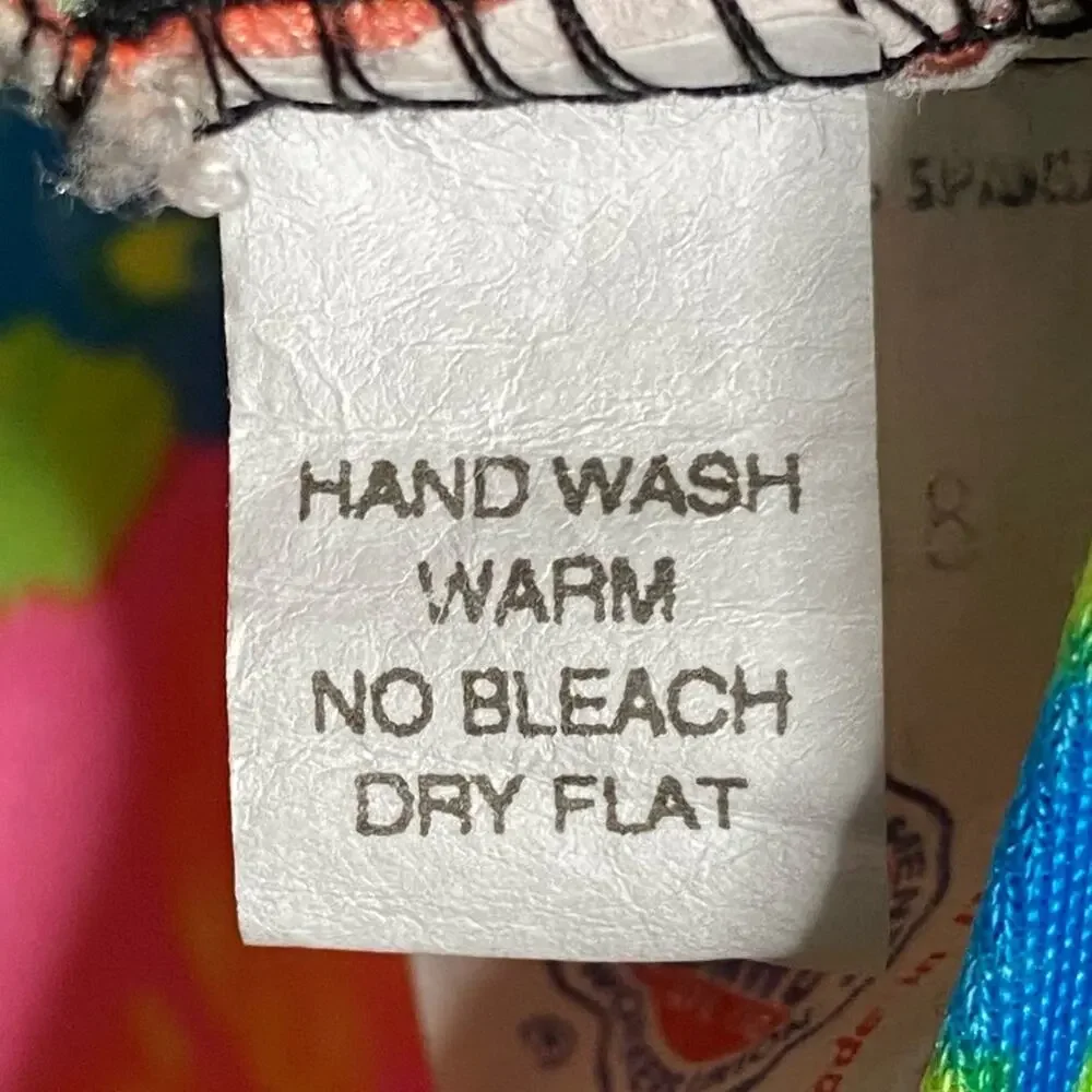 Union Made Vtg Floral Skirted One Piece Swimsuit